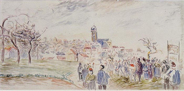 Camille Pissarro Andere Malerei - La Saint Martin a Pontoise