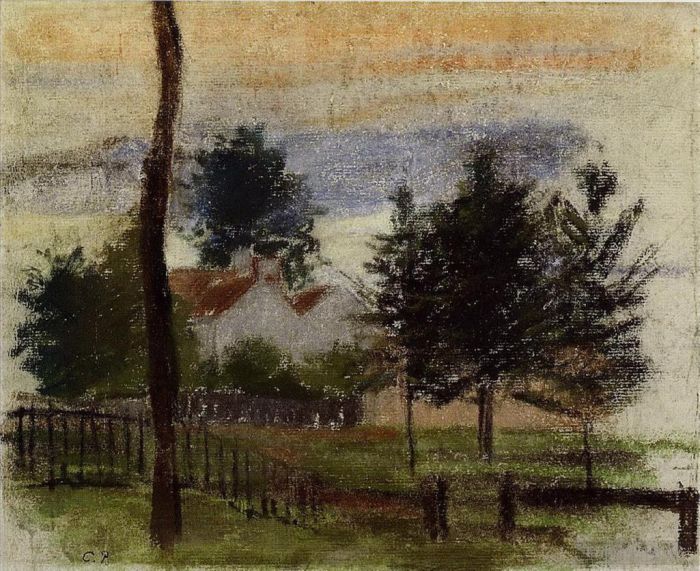 Camille Pissarro Andere Malerei - Landschaft bei Louveciennes
