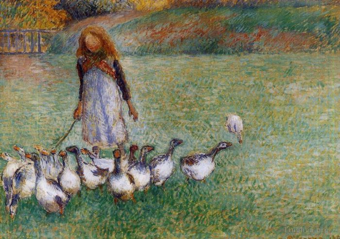 Camille Pissarro Andere Malerei - Kleines Gänsemädchen 1886
