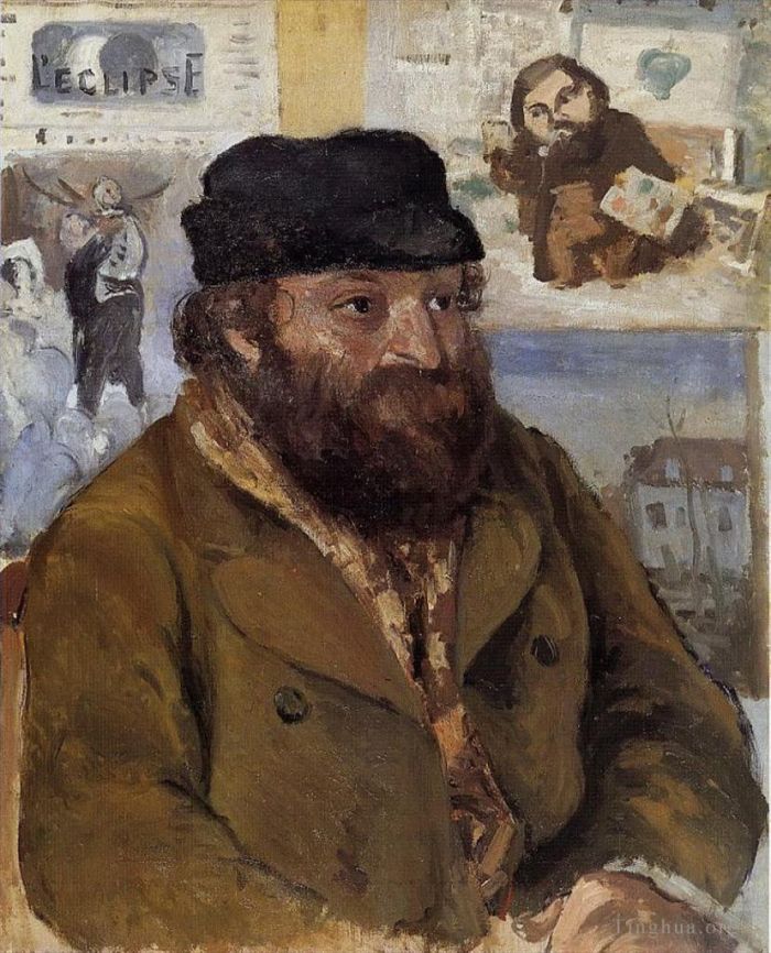 Camille Pissarro Andere Malerei - Porträt von Paul Cezanne 1874