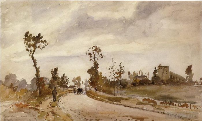 Camille Pissarro Andere Malerei - Straße nach Saint Germain Louveciennes 1871