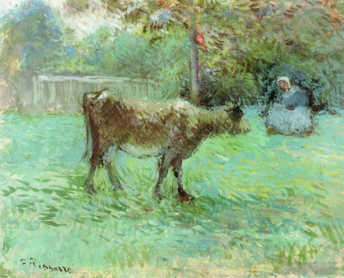 Camille Pissarro Andere Malerei - Der Kuhhirte