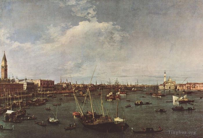 Canaletto Ölgemälde - Bacino di San Marco Markusbecken