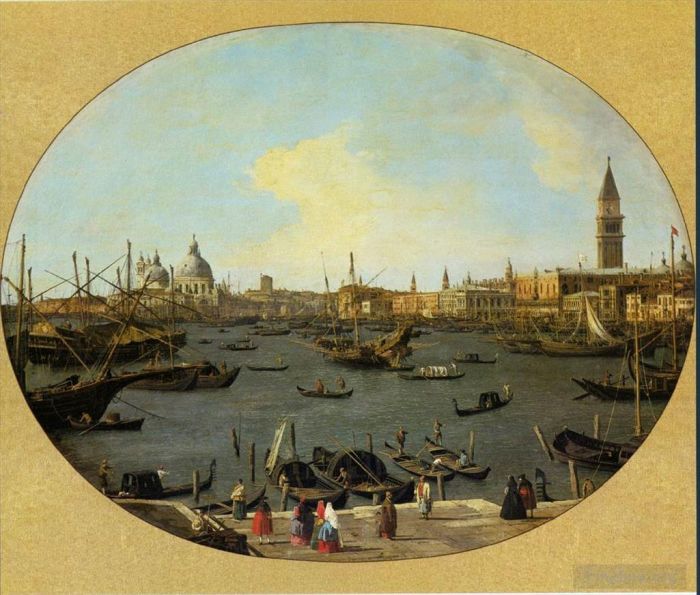 Canaletto Ölgemälde - CANALETTO Venedig von Campo Santi Apostoli