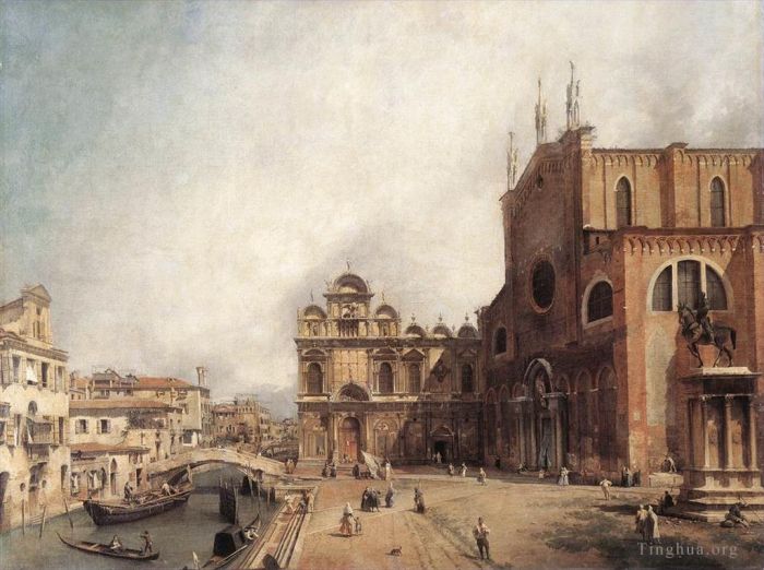 Canaletto Ölgemälde - CANALETTO santi Giovanni E Paolo und die Scuola Di San Marco