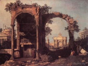 Canaletto Werk - Capriccio-Ruinen und klassische Gebäude