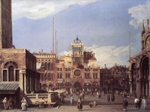 Canaletto Werk - Piazza San Marco Der Uhrturm