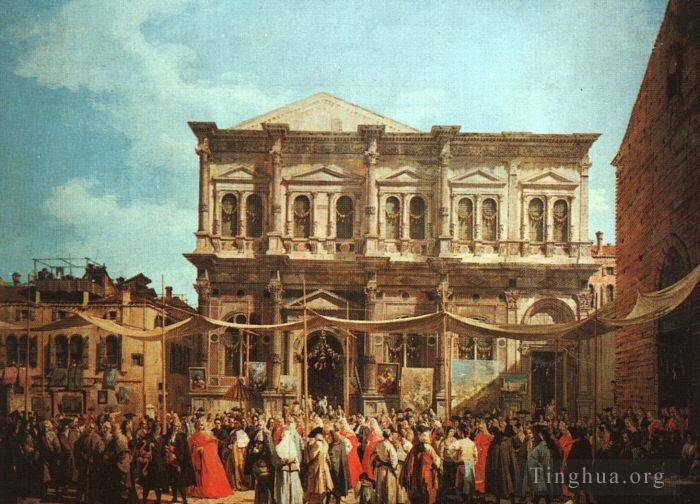 Canaletto Ölgemälde - Der Festtag des Heiligen Rochus