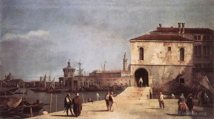 Canaletto Ölgemälde - Das Fonteghetto Della Farina