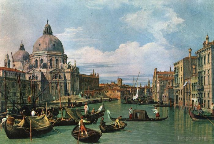 Canaletto Ölgemälde - Der Canal Grande und die Salutkirche