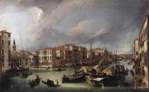 Canaletto Werk - Der Canal Grande mit der Rialtobrücke im Hintergrund