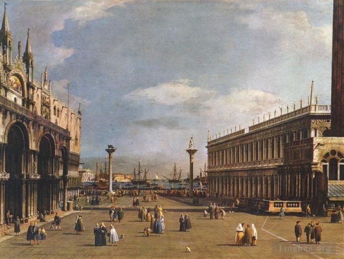 Canaletto Ölgemälde - Die Piazzetta
