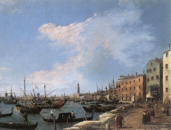 Canaletto Ölgemälde - Die Riva Degli Schiavoni
