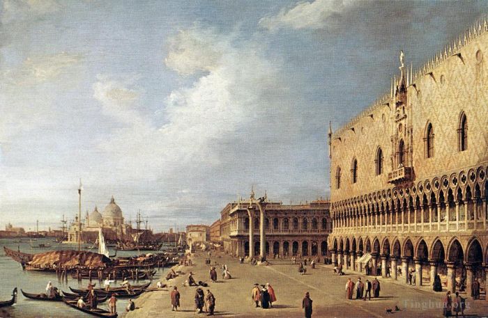 Canaletto Ölgemälde - Blick auf den Herzogspalast