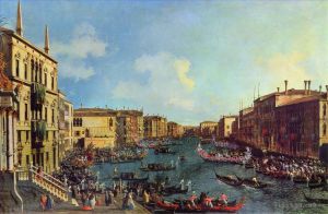 Canaletto Werk - Eine Regatta auf dem Canal Grande