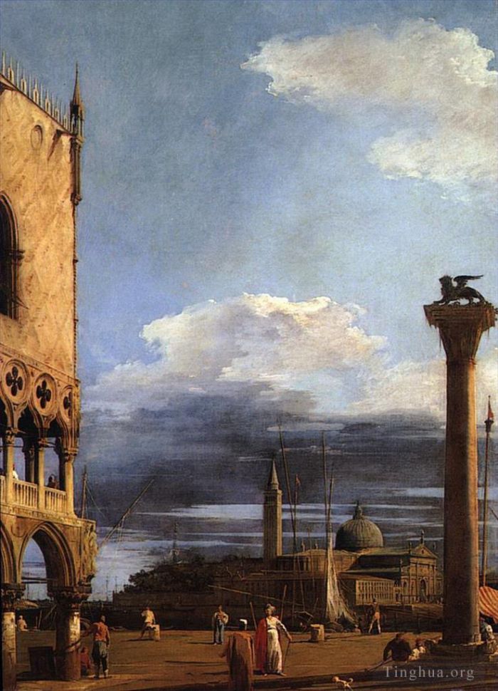 Canaletto Ölgemälde - Die Piazzetta in Richtung San Giorgio Maggiore