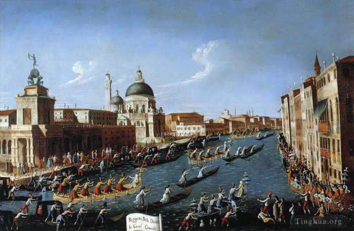 Canaletto Ölgemälde - Die Frauen regieren am Canal Grande