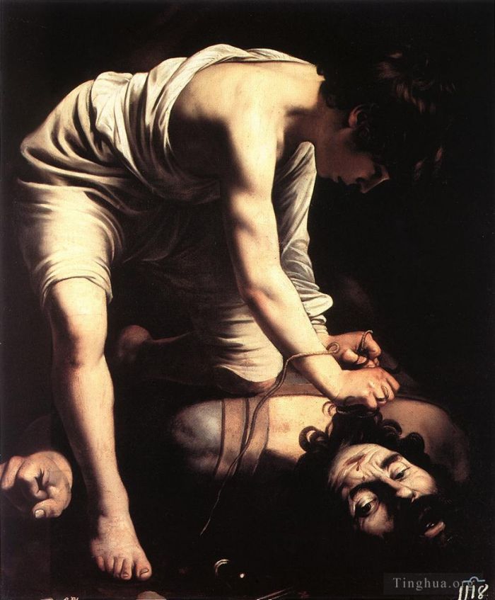 Caravaggio Ölgemälde - David mit dem Kopf von Goliath