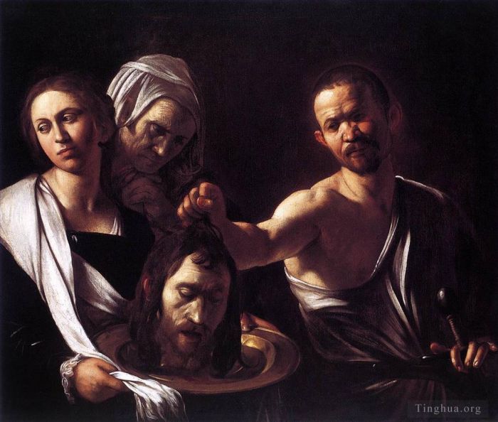 Caravaggio Ölgemälde - Salome mit dem Kopf des Heiligen Johannes des Täufers