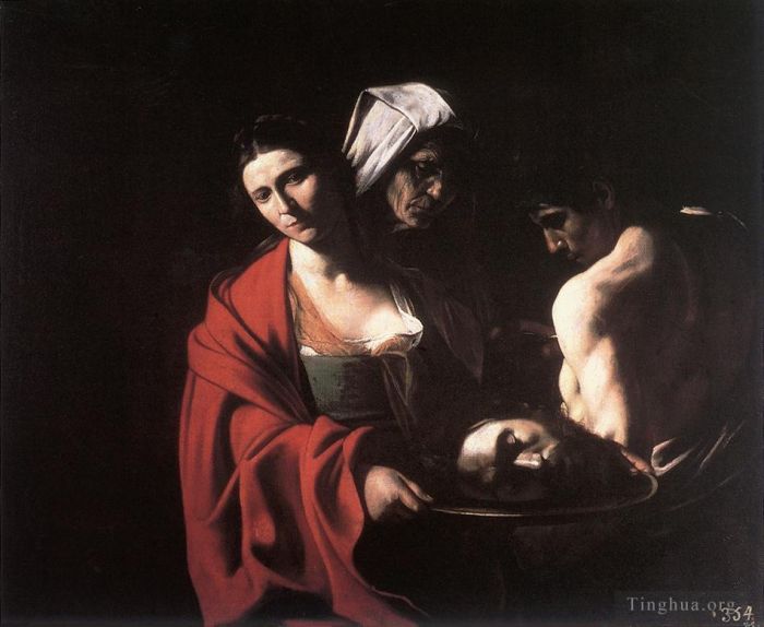 Caravaggio Ölgemälde - Salome mit dem Kopf des Täufers