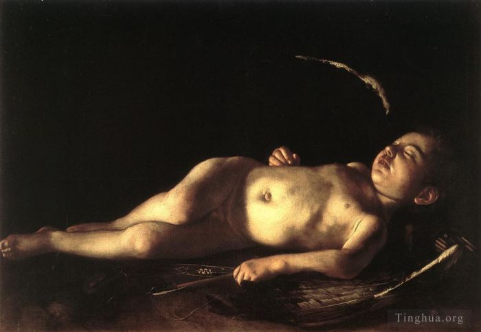 Caravaggio Ölgemälde - Schlafender Amor