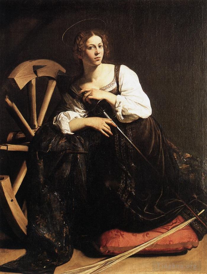 Caravaggio Ölgemälde - Die heilige Katharina von Alexandria