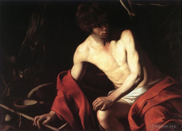 Caravaggio Ölgemälde - Johannes der Täufer1