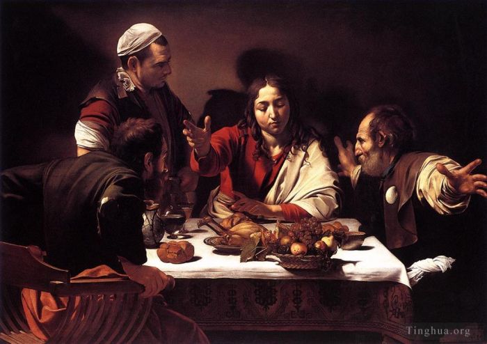 Caravaggio Ölgemälde - Abendessen in Emmaus