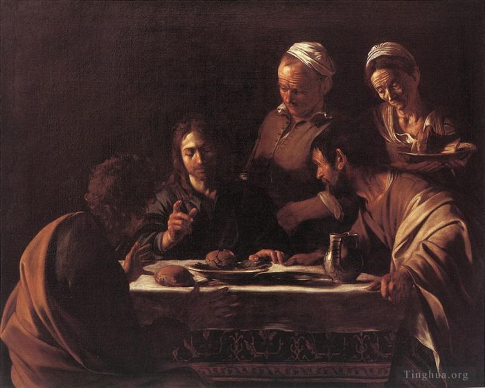 Caravaggio Ölgemälde - Abendessen in Emmaus
