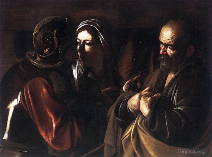 Caravaggio Ölgemälde - Die Verleugnung des heiligen Petrus