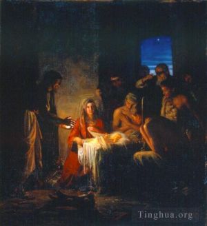 Carl Heinrich Bloch Werk - Die Geburt Christi