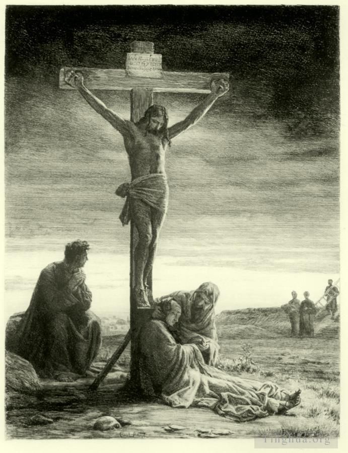 Carl Heinrich Bloch Andere Malerei - Kreuzigung Christi