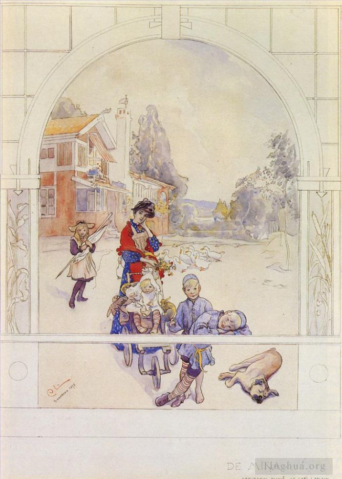Carl Larsson Andere Malerei - Schwedisch 1853 bis 191Mein geliebtes nes SnD SUNDBORN 1893Wasser