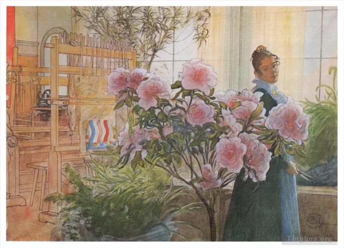 Carl Larsson Andere Malerei - Azalee 1906