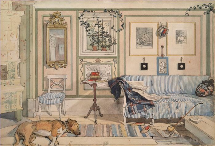Carl Larsson Andere Malerei - Kuschelecke 1894