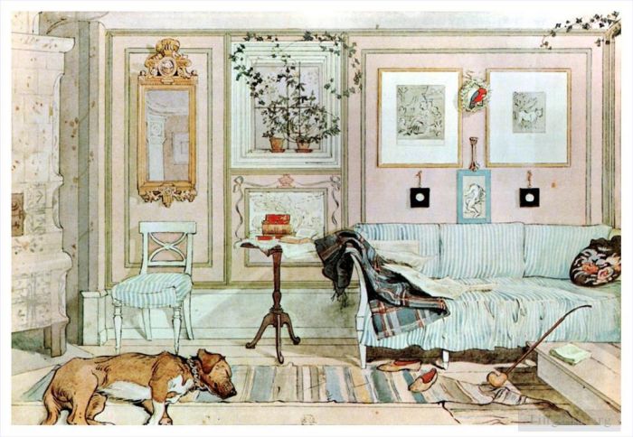 Carl Larsson Andere Malerei - Faule Ecke 1897