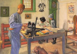 Carl Larsson Werk - Meine Säurewerkstatt, in der ich 1910 meine Radierung mache