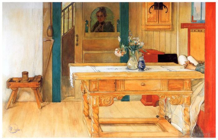 Carl Larsson Andere Malerei - Sonntagsruhe 1900
