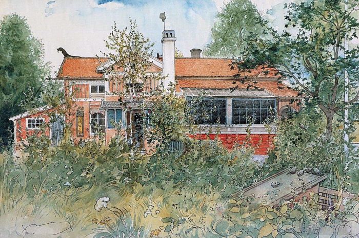 Carl Larsson Andere Malerei - Die Hütte