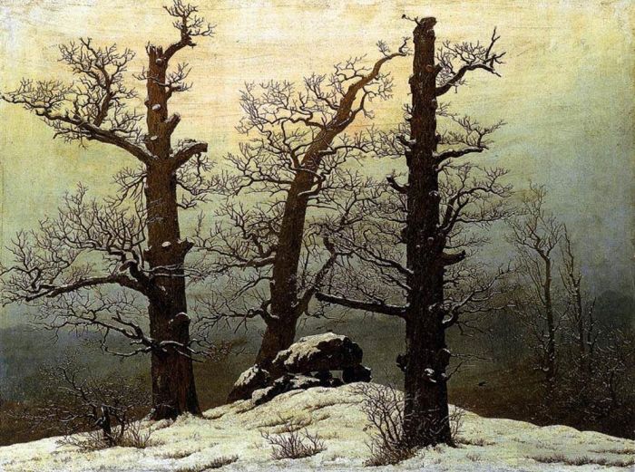 Caspar David Friedrich Ölgemälde - Dolmen im Schnee