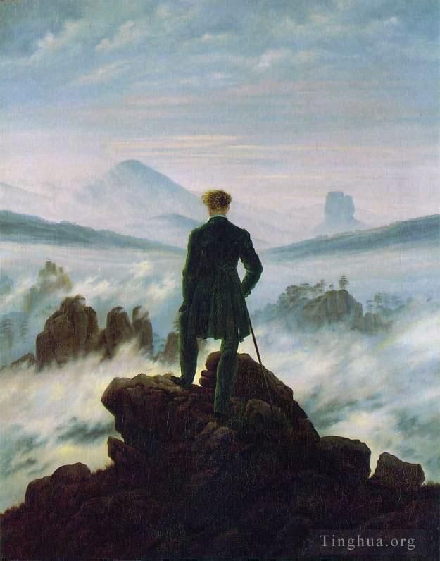 Caspar David Friedrich Ölgemälde - Der Wanderer über dem Nebelmeer