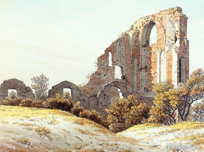 Caspar David Friedrich Andere Malerei - Die Ruinen von Eldena
