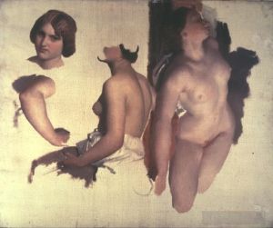 Charles Gleyre Werk - Tanz der Bacchantinnen nackt