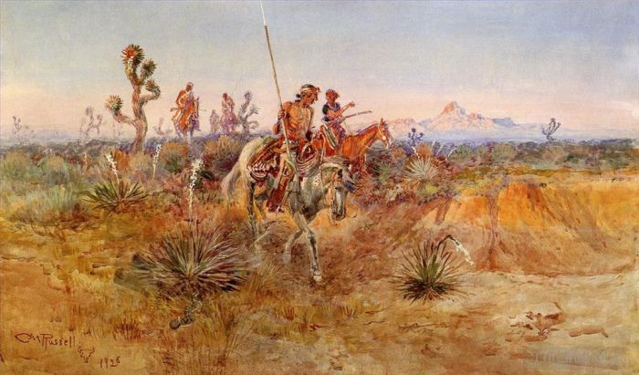 Charles Marion Russell Andere Malerei - Navajo-Tracker