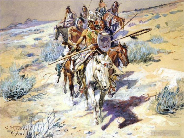 Charles Marion Russell Andere Malerei - Rückkehr der Krieger