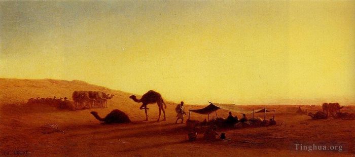 Charles-Théodore Frère Ölgemälde - Ein arabisches Lager1