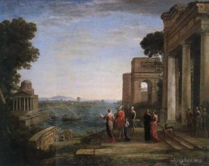 Claude Lorrain Werk - Aeneas Abschied von Dido in Karthago