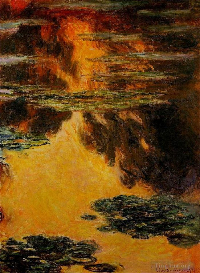 Claude Monet Ölgemälde - 3 Seerosen II