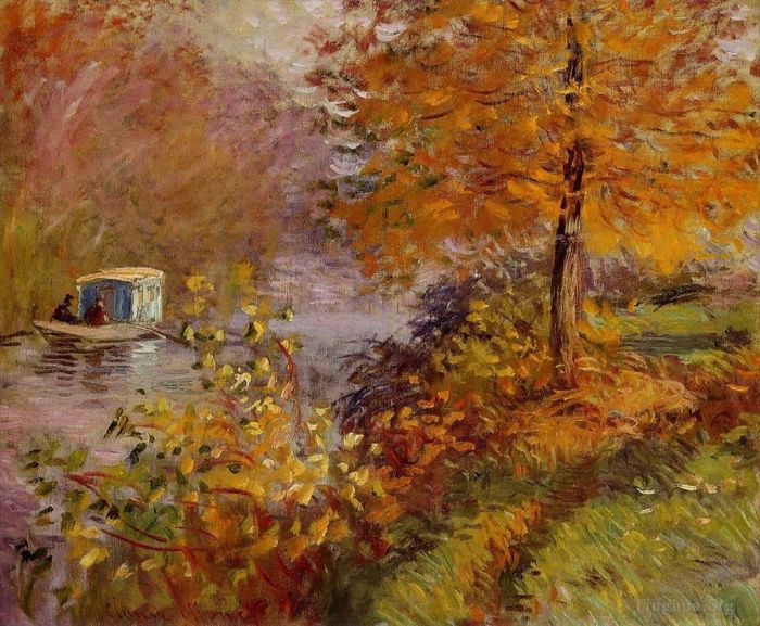 Claude Monet Ölgemälde - 4 Das Studioboot