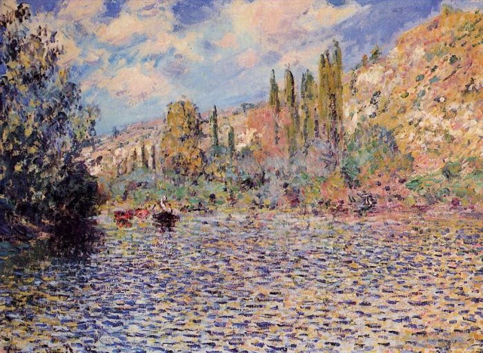 Claude Monet Ölgemälde - 5 Die Seine bei Vetheuil